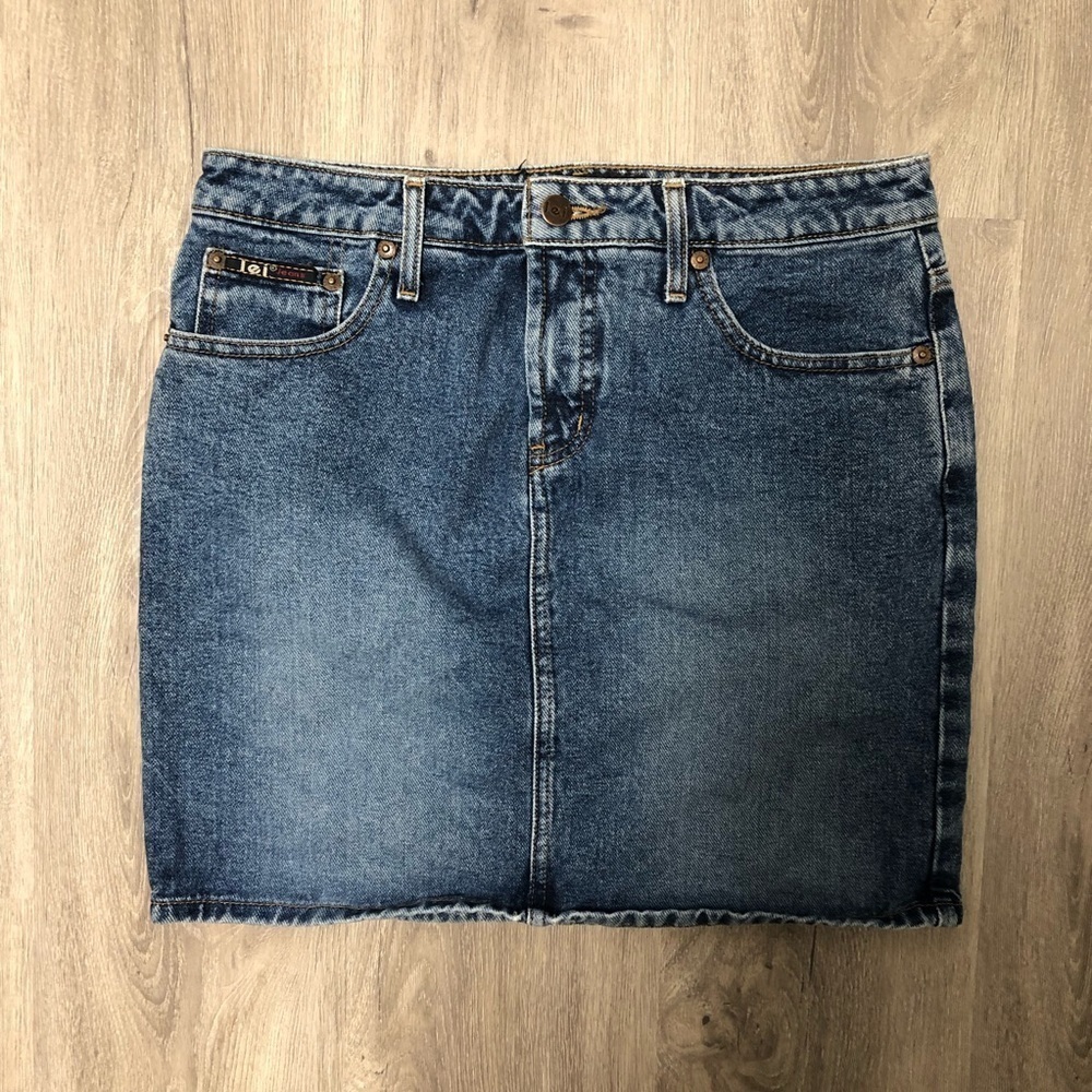 LEI Vintage Denim Skirt Y2K 2000s Jean Mini Skirt Size 7 Size 30
